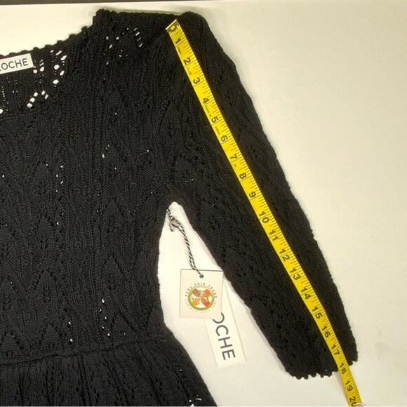 NWT | St. Roche | Knit Peplum Top | Black | Medium - Picture 15 of 16